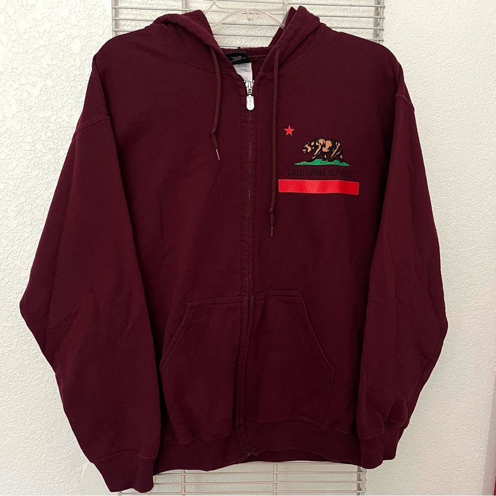 Fifth Sun California Republic Zip Up Sweater